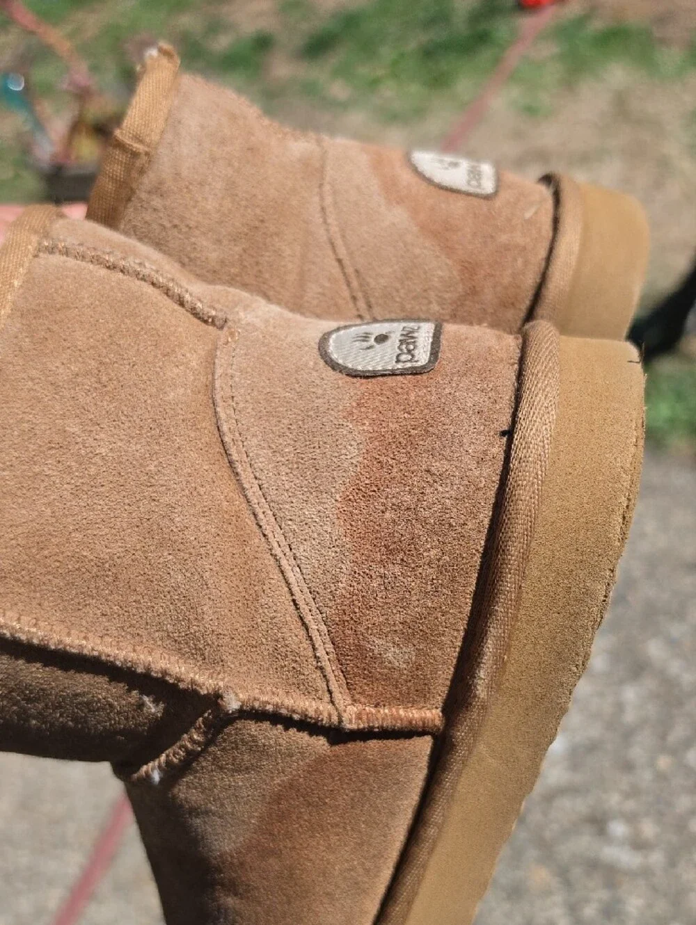PAWZ Tan Plush-Lined Kids Suede Ankle Boots